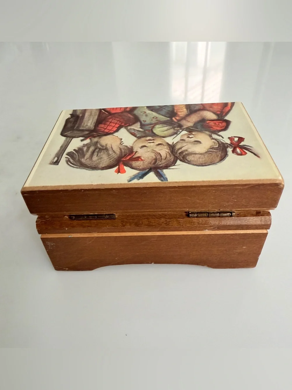 Vintage Thorens Switzerland Music Box Parade Of The Wooden Soldiers Wood 1960s